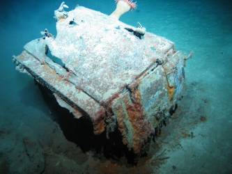 Damaged upper deck locker